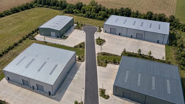 Aerial View of Small Industrial Estate
