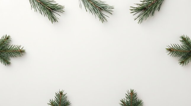 Elegant greenery arrangement framing empty space for text or design elements