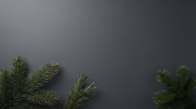 Abstract dark gray wall with textured plant shadows and negative space