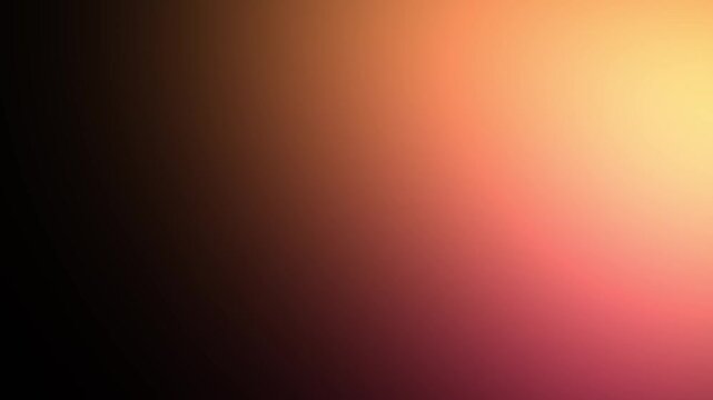 Abstract smooth glowing gradient background featuring warm orange and dark brown illumination hues with soft ethereal light diffusion seamless loop animation