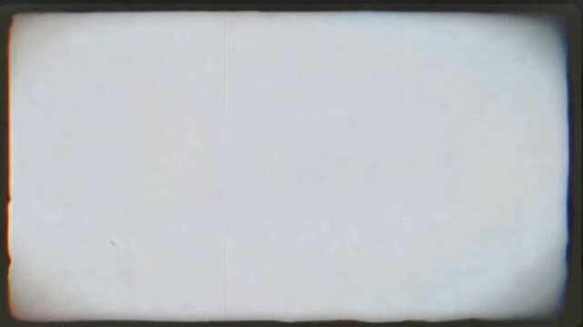 Cinematic Retro Rectangular Monitor Display with Texturized Film Frame Overlay and Vivid High-Saturation Analog Screen Artifacts