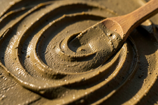 Bentonite Volcanic Clay Mud Mask Swirl Texture