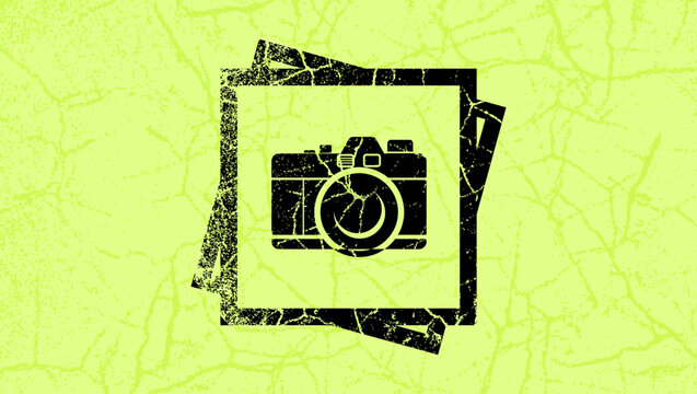 Photo gallery symbol, color vector illustration