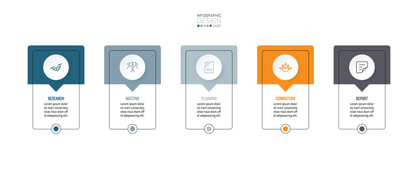 Business or marketing infographic template.