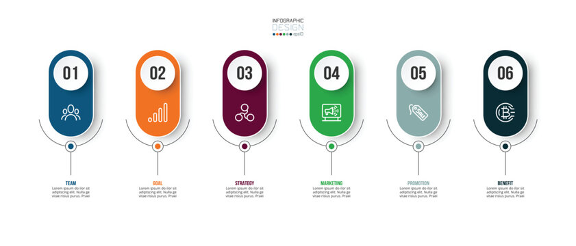 Template with step business infographic or option design.