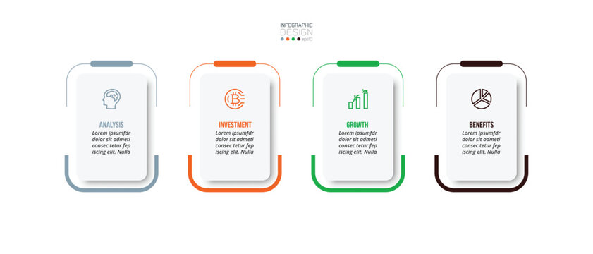 Business concept infographic template with option.