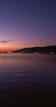  Fantastic golden hour on lake Maggiore in Italy.