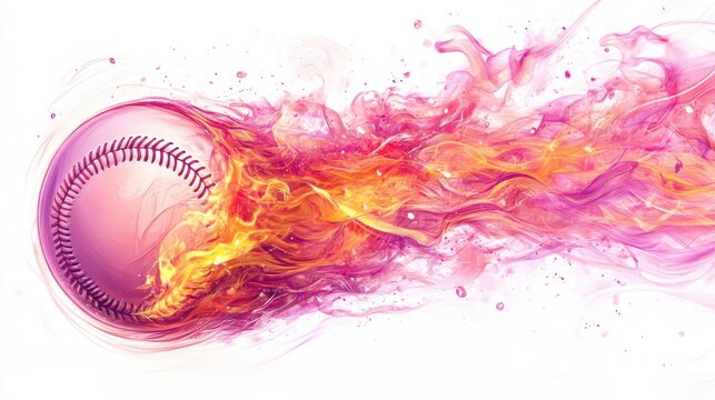Baseball on white background,Baseball player hitting ball with bat,home run,baseball or t shirt, posters and banner,sport day, Baseball Icon Concept,Vector Template.