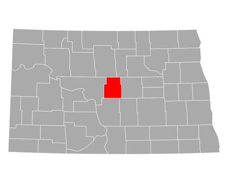 Karte von Sheridan in North Dakota