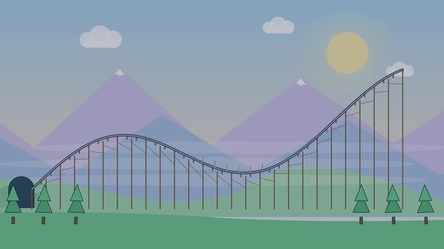 Bitcoin rollercoaster animation showing crypto market volatility