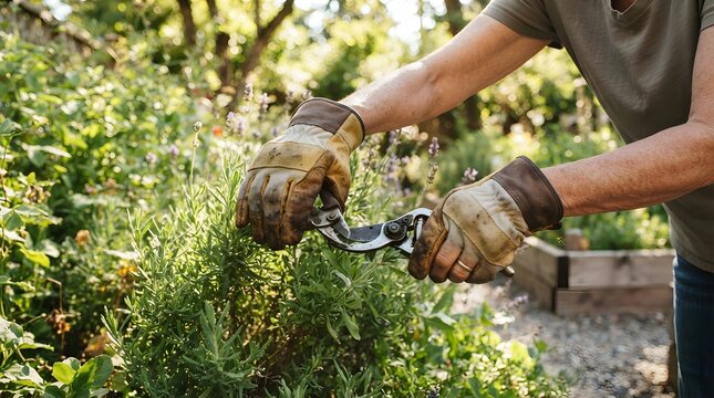 Senior Gardening Backyard