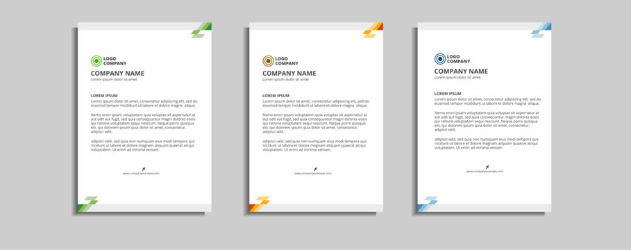 modern corporate letterhead template design