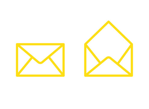 mail icon set represents incoming messages, read versus unread notifications, email newsletters, digital inbox management, customer contact, and website communication UI/UX elements.