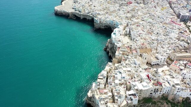 Polignano a Mare coast from above
