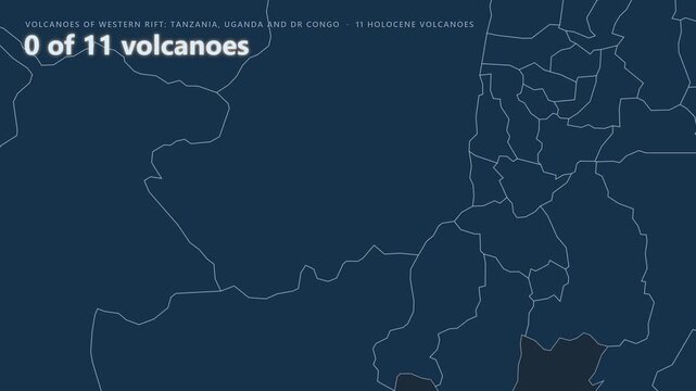 Western Rift: Tanzania, Uganda and DR Congo volcano map: Nyiragongo