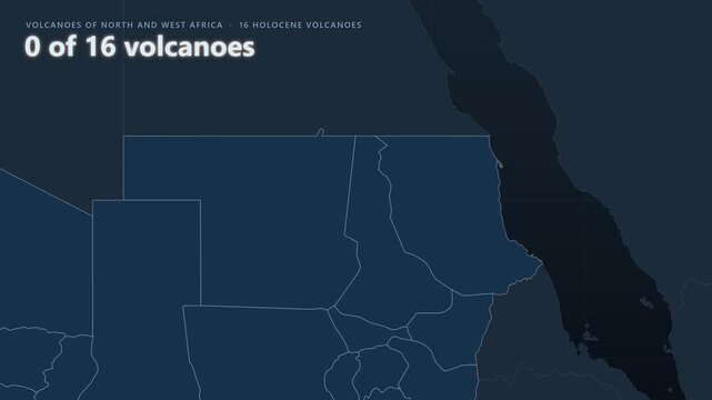 North and West Africa volcano map: Cameroon, Oku Volcanic Field