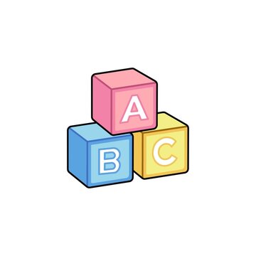 Colorful ABC Alphabet Baby Toy Blocks