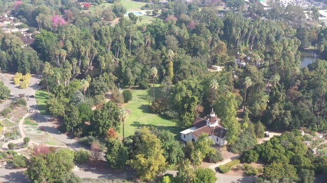 Aerial view of a campus in the San Fernando Valley California