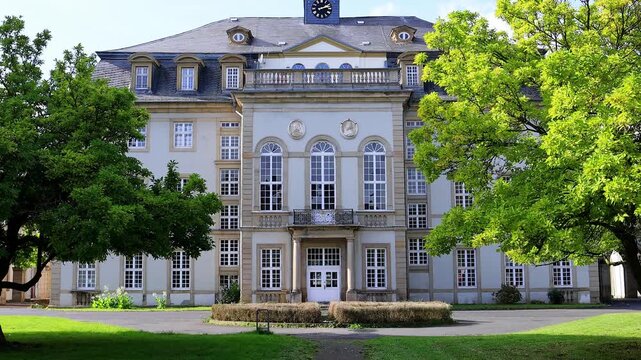 the historic german city of wabern 4k video with a pan