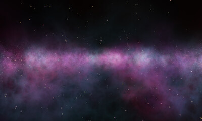 Abstract purple and blue cosmic nebula background © henvryfo