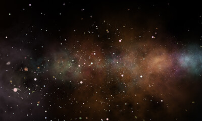 Starry space nebula background © henvryfo
