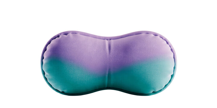 Lavender and teal sleep eye pillow with rounded capsule shape