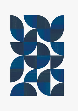 Repetitive Blue Block Pattern