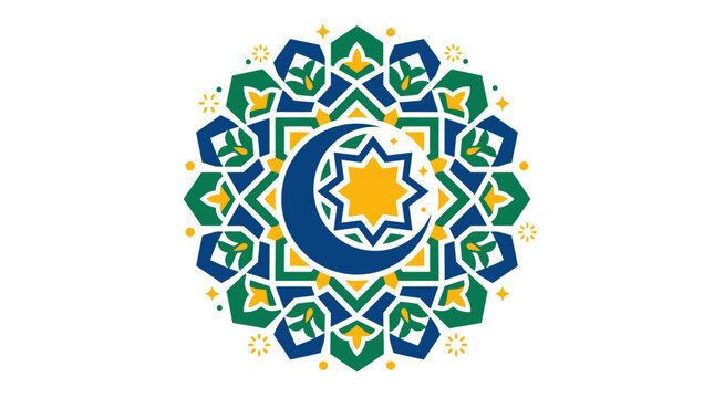 Prophet Birthday Celebration, A vibrant modern flat vector celebrating the birth of the Islamic prophet