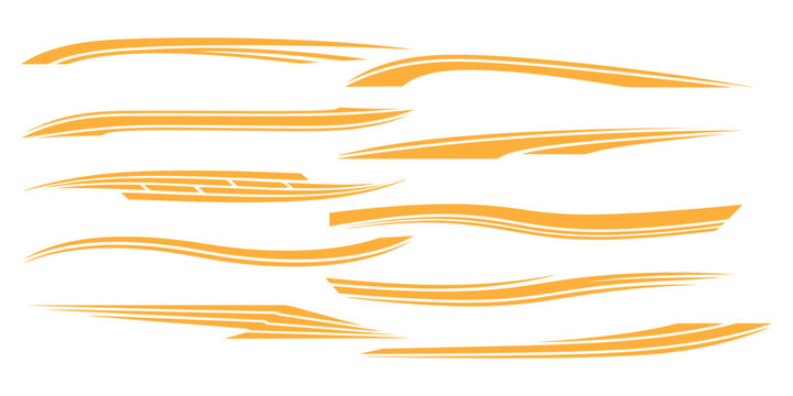 Set of abstract racing stripes and vehicle decals