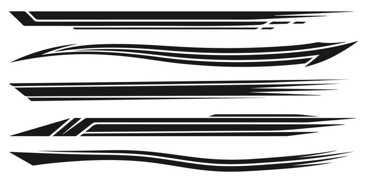 Set of abstract racing car side decals