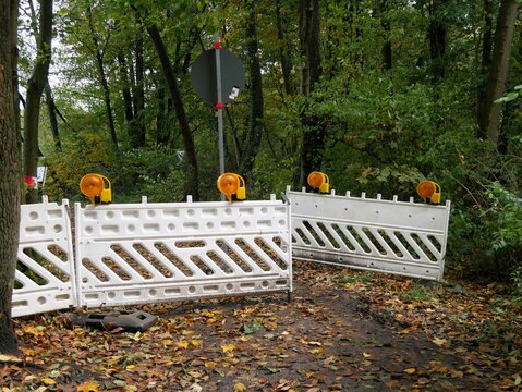 Absperrung am Alsterwanderweg Hamburg