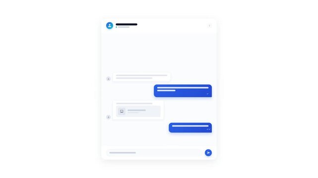 Chat history message bubbles loading and settling into conversation layout