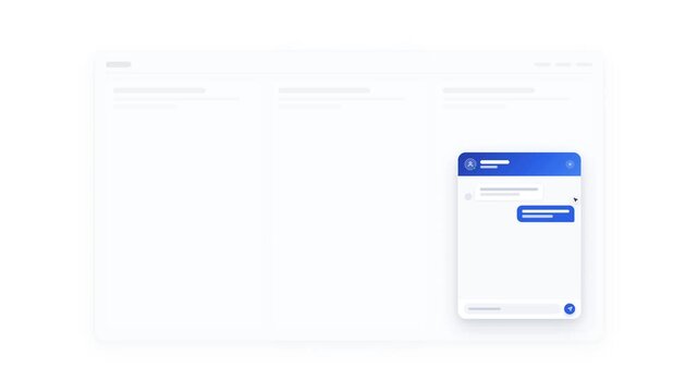 Minimized chat window expanding into conversation panel and collapsing back