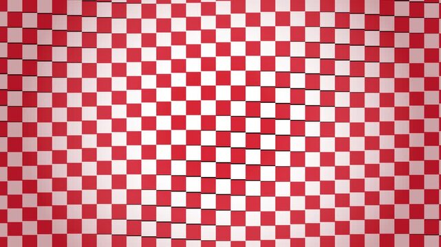 Red Gingham Wave Motion Seamless Loop 4K Motion Video