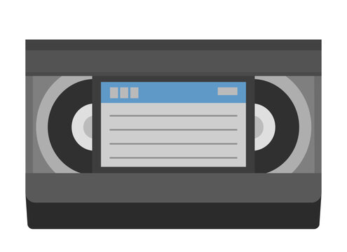 古いVHSのビデオテープカセットのイラスト