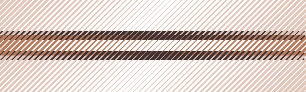 Abstract beige and brown diagonal stripe background with modern geometric line pattern wide banner vector for web header presentation backdrop