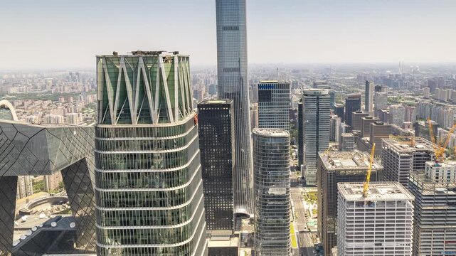 Beijing city skyline from a high vantage point 