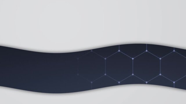 Fundo de rede hexagonal de tecnologia m&eacute;dica em loop cont&iacute;nuo