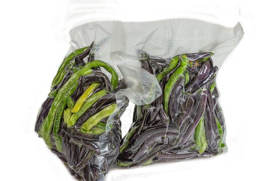 Fresh Green and Purple Chili Peppers for Sale