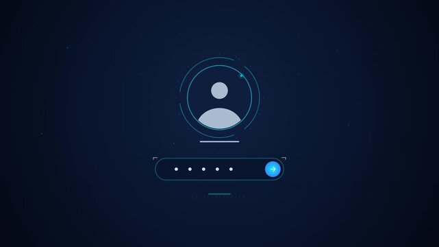 User login authentication screen with profile icon and passcode