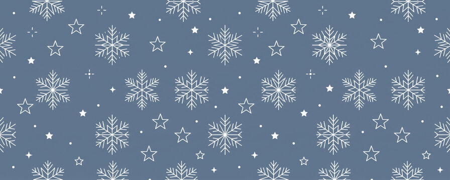 white and blue christmas seamless snowflake background
