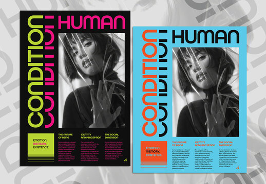 Chromatic Brutalist Poster Layout