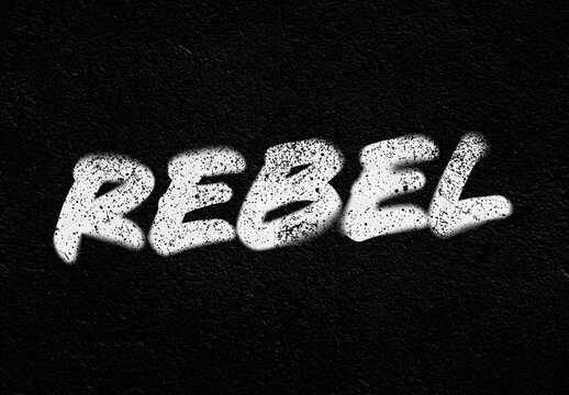 Spray Painted Stencil Text Effect
