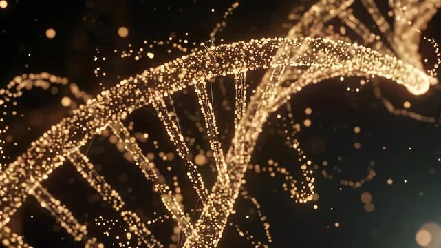 Chromosome structure and genetic information visualization, scientific biology illustration for DNA research and medical education