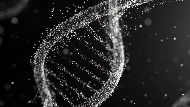 Chromosome structure and genetic information visualization, scientific biology illustration for DNA research and medical education