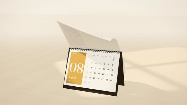 Desk calendar showing year 2027 and January planner with copy space