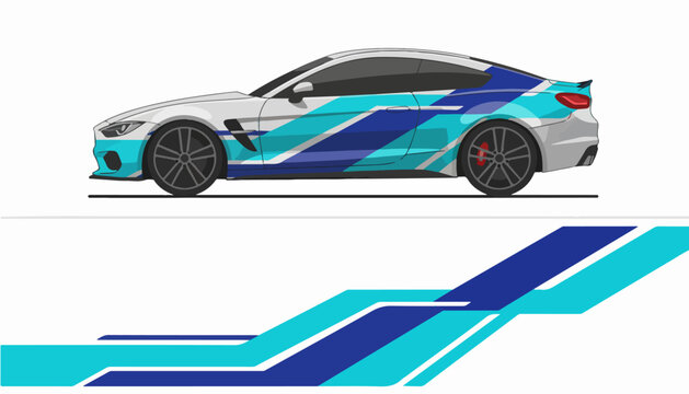 Sports Car Livery Wrap Design Template