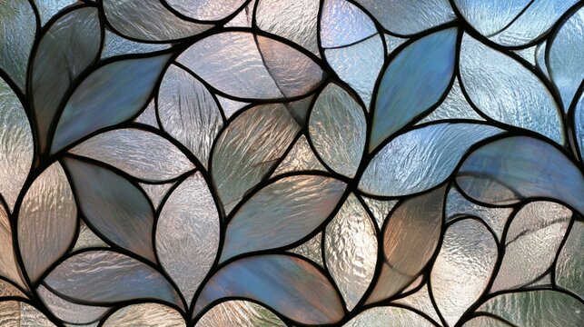 Mosaic with Detailed Glass Texture and Celestial Design