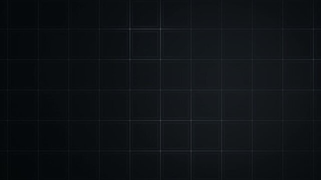 Silver rectangular grid with bright intersections on dark background animation loop