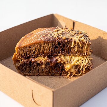 Thick Martabak Manis with Melting Chocolate and Cheese in a Box